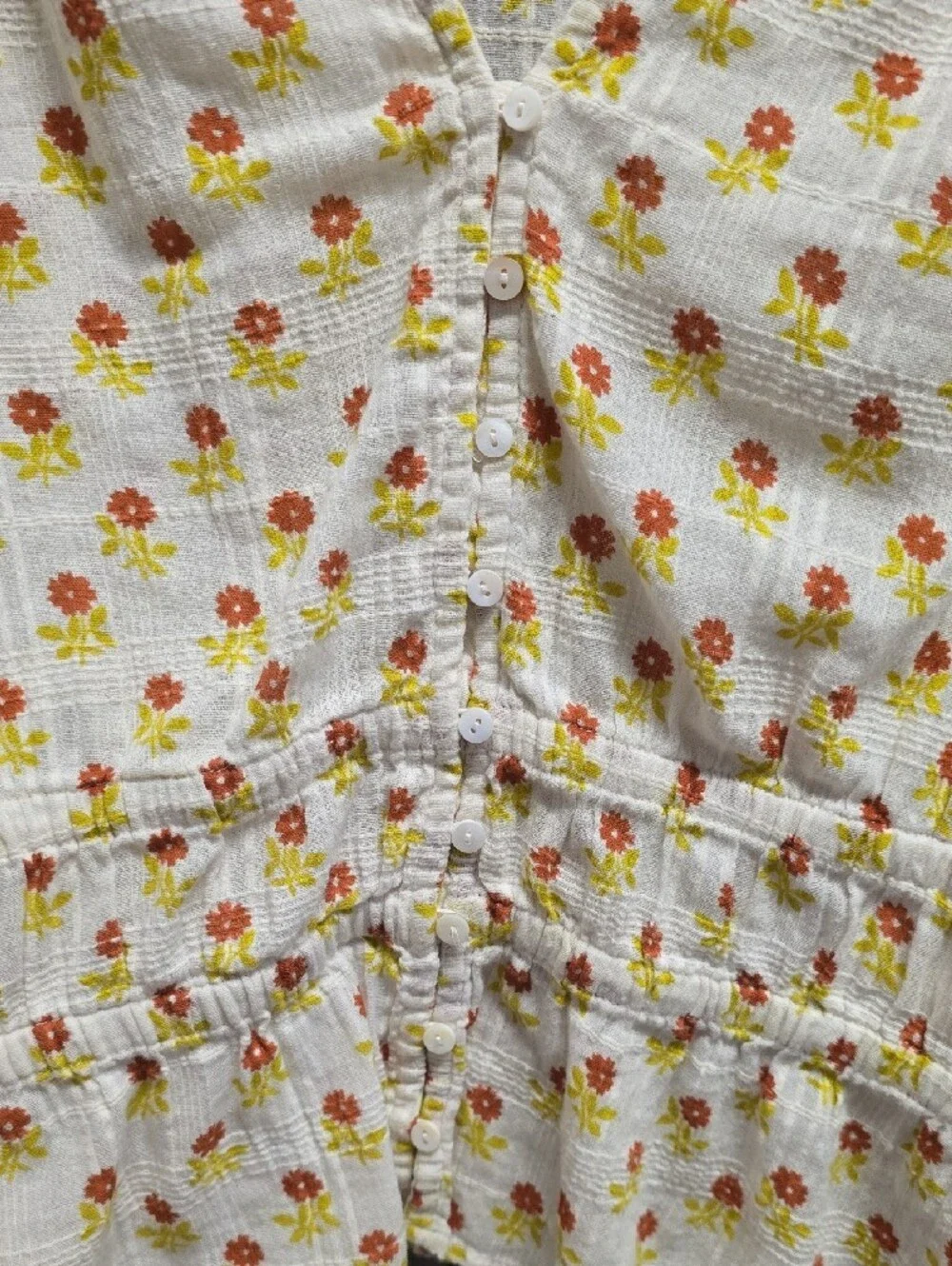 Madewell Floral Print Button Down Top